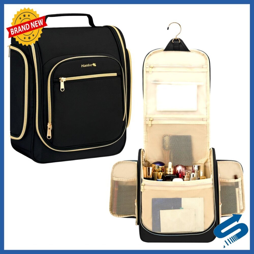 Large Hanging Toiletry Bag Water-Resistant Travel Organizer with Hook